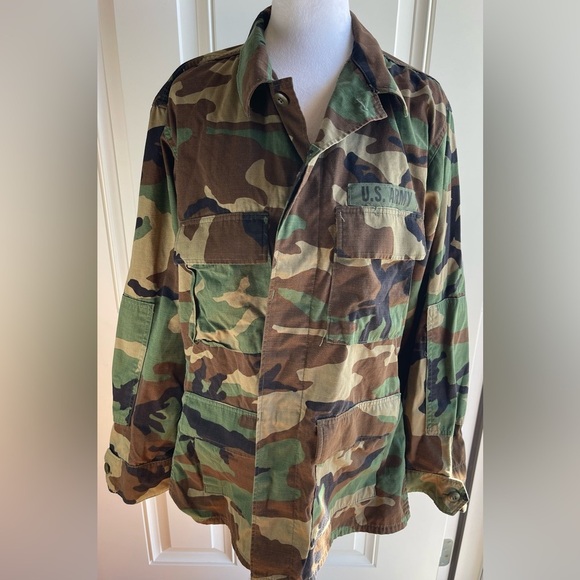 Vintage US Army Camouflage Military Jacket Size Medium - Picture 1 of 8